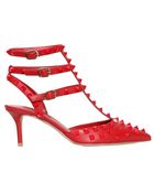 Valentino Rouge Calfskin Rockstud Pumps - Lyst
