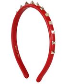 Valentino Around Studs Leather Headband - Lyst