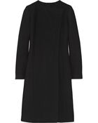 Gucci Leather trimmed Wool Coat - Lyst