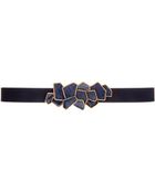 Oscar de la Renta Faille Belt with Abstrct Buckle - Lyst