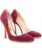 Rupert Sanderson Del Rose Brushed Suede Pumps - Lyst