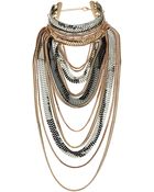 Topshop Mega Chain Drape Necklace - Lyst