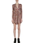 Balenciaga Printed Vneck Dress - Lyst