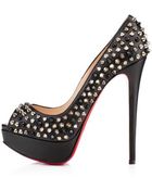 Christian Louboutin Lady Peep Spikes - Lyst