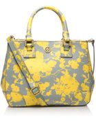 Tory Burch Small Printed Robinson Double Zip Tote - Lyst