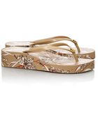 Tory Burch Thandie Wedge Flip Flop - Lyst