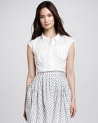 Marc By Marc Jacobs Womens Tiffany Check-pattern Blouse - Lyst