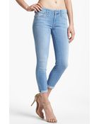 Mother The Looker Crop Skinny Jeans Light Kitty - Lyst