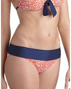 Splendid Coral Spotted Hipster Swim Bottoms - Lyst