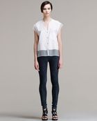 Helmut Lang Patina Stretch Leather Legging - Lyst