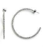 Juicy Couture Large Pave Hoop Earrings - Lyst