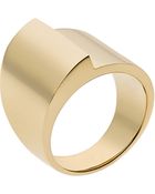 Michael Kors Goldtone Foldover Ring - Lyst