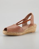 Andre Assous Dainty Leather Slip-On Espadrille Wedge - Lyst