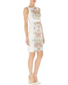 Karen Millen Floral Print Cotton Dress - Lyst