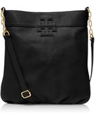 Tory Burch Stacked T Leather Book Bag - Lyst