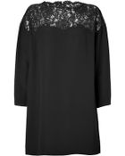 Valentino Silk/Cotton Lace Top Dress - Lyst