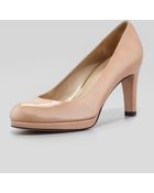 Stuart Weitzman Blog Patent Midheel Pump - Lyst