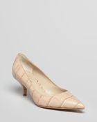 Delman Pointed Toe Pumps - Belle Mid Heel - Lyst