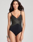 Gottex Evening Rose Surplice V Neck One Piece Swimsuit - Lyst