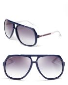 Gucci Oversized Aviator Sunglasses - Lyst