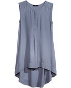 H&M Sleeveless Chiffon Blouse - Lyst