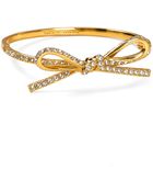 Kate Spade Skinny Mini Pave Bow Bangle - Lyst