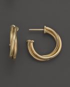 Roberto Coin 18k Yellow Gold Classic Half Hoop Earrings - Lyst
