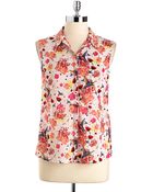 French Connection Hummingbird Print Cotton Shirt - Lyst