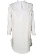 Band Of Outsiders Lace Panel Shirt Dress - Lyst