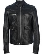 DSquared2 Classic Leather Jacket - Lyst