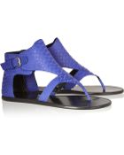 Sigerson Morrison Gillian Snakeeffect Leather Sandals - Lyst
