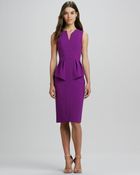 Black Halo Sashi Splitneck Peplum Dress - Lyst