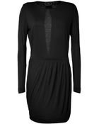 By Malene Birger Lace Back Dress in Black - Lyst