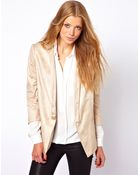 Capulet Notch Collar Faux Suede Blazer - Lyst