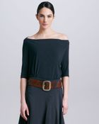 Donna Karan New York Womens Offtheshoulder Tee Asphalt - Lyst