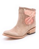 Freebird by Steven Cabcro Leather Booties with Cutout - Lyst