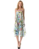 Jean Paul Gaultier Printed Satin Dress - Lyst
