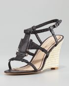 Pour La Victoire Betsy Espadrille Wedge Black - Lyst