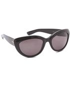 Saint Laurent Rounded Cat Eye Glasses - Lyst