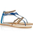 Sigerson Morrison Gaugai Twotone Leather Sandals - Lyst