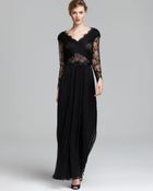 Tadashi Shoji Lace Gown Embellished Waist - Lyst