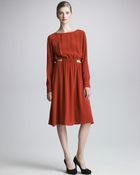 Thakoon Addition Longsleeve Silk Dress - Lyst