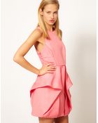 Tibi Origami Dress in Structured Jacquard - Lyst