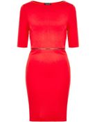 Topshop Zip Waist Bodycon Dress - Lyst