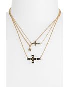 Bp. Cross Star Charm Necklaces - Lyst