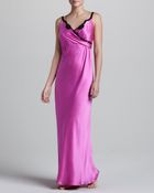 Donna Karan New York Glamour Lacetrim Silk Gown - Lyst
