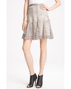 Jason Wu Snakeskin Print Satin Chiffon Skirt - Lyst