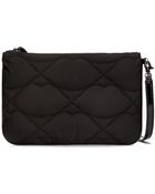 Lulu Guinness Black Oversized Quilted Lips Nylon Medium Audra Pouch - Lyst