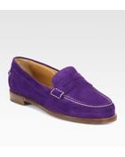 Ralph Lauren Collection Elma Suede Loafers - Lyst