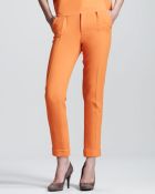 Roland Mouret Carillon Doubleface Crepe Trousers - Lyst
